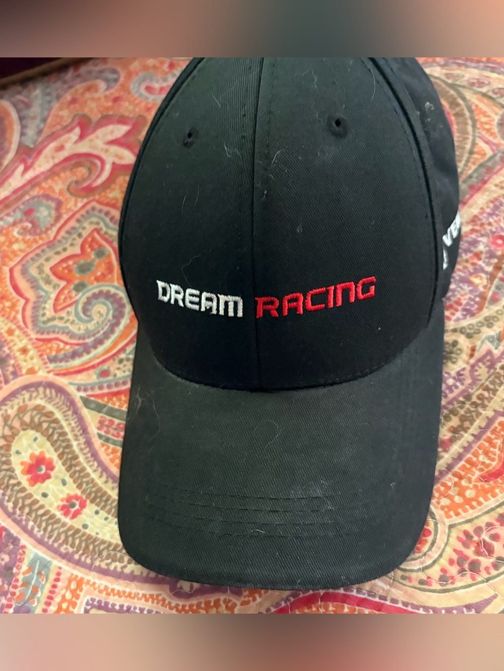 Dream Racing Black Men's Cap by My Hat Guy